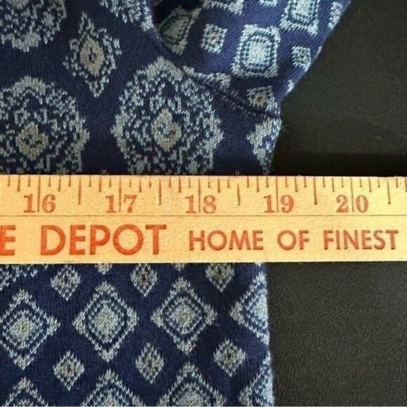 J.JILL BOHO‎ MULTI PRINT LONG SLEEVE COTTON BLUE CARDIGAN XS - Picture 8 of 13